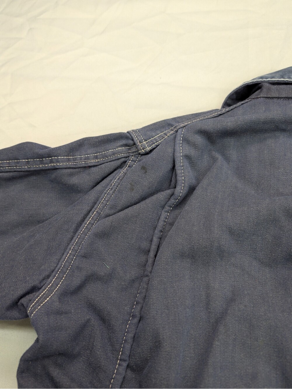 Sears Denim Chore Jacket Small Corduroy Collar Blanket Lined - Picture 9 of 11